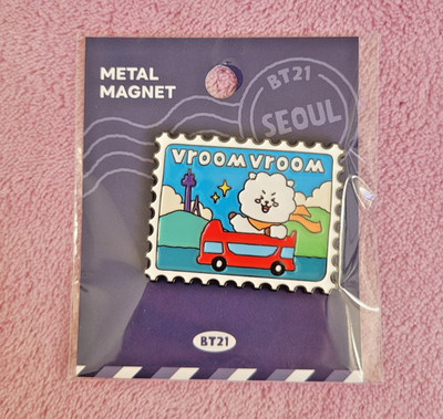 BTS BT21 RJ Metal Magnet Seoul Edition (Jin). Merch Ofiziell NEU - OVP
