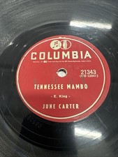 Columbia 78 RPM June Carter - Tennessee Mambo 21343 V+ Country Johnny Cash