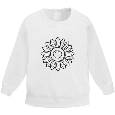 'Sunflower Face' Kid's Sweatshirt / Sweater / Jumper (KW060499)