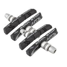 Pack of 2 Pairs, Kool-Stop Mountain V-Brake Pads Threaded Post for Linear Pull