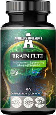 APOLLO'S HEGEMONY Brain Fuel 50 Kapseln Koffein, Teakrin, Fokus