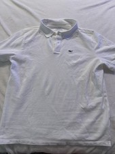 Vineyard Vines Boy's White Santa Whale Logo SS Pique Polo Shirt sz XL 18
