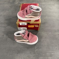 Vans Sneakers Toddler 6 Sk8-Mid Reissue V Metallic Pop Pink Suede NEW Sparkle