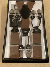 Mens 6 Clip Y back Suspenders
