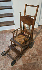 Antique Combination High Chair  Carriage, wood