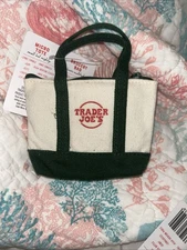 Trader Joe's Canvas Micro Tote with Grocery Bag, Green