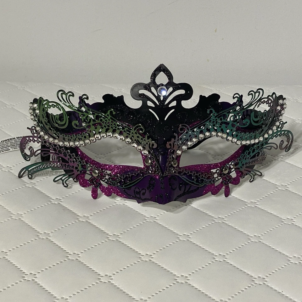 Iron Art Painting Half Face Mask Halloween Mardi Gras Party NWT - Image 2 of 4