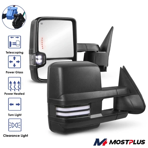 Power Heated Side View Tow Mirrors For 2003-07 Chevy Silverado GMC Sierra Yukon