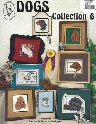 Vintage Dogs Collection 6 Cross Stitch,9Dogs,Pegasus Publication, 1990
