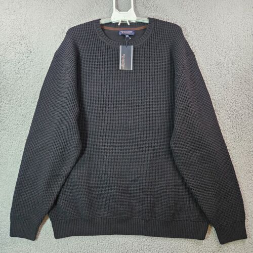 $79 NWT - Roundtree & Yorke Sweater Men 3XT Tall Knit Black Simple Basic