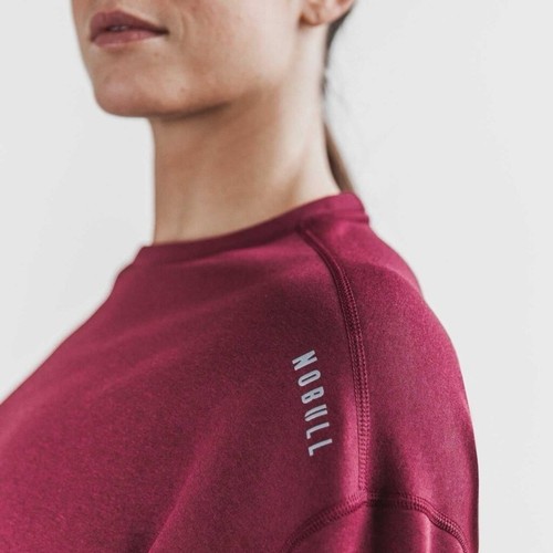 NWT Women's NOBULL Performance Crew Sweatshirt - Small - Dark Wine - Picture 3 of 9