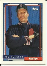 1992 TOPPS Baseball Card #521 Joe Hesketh RED SOX