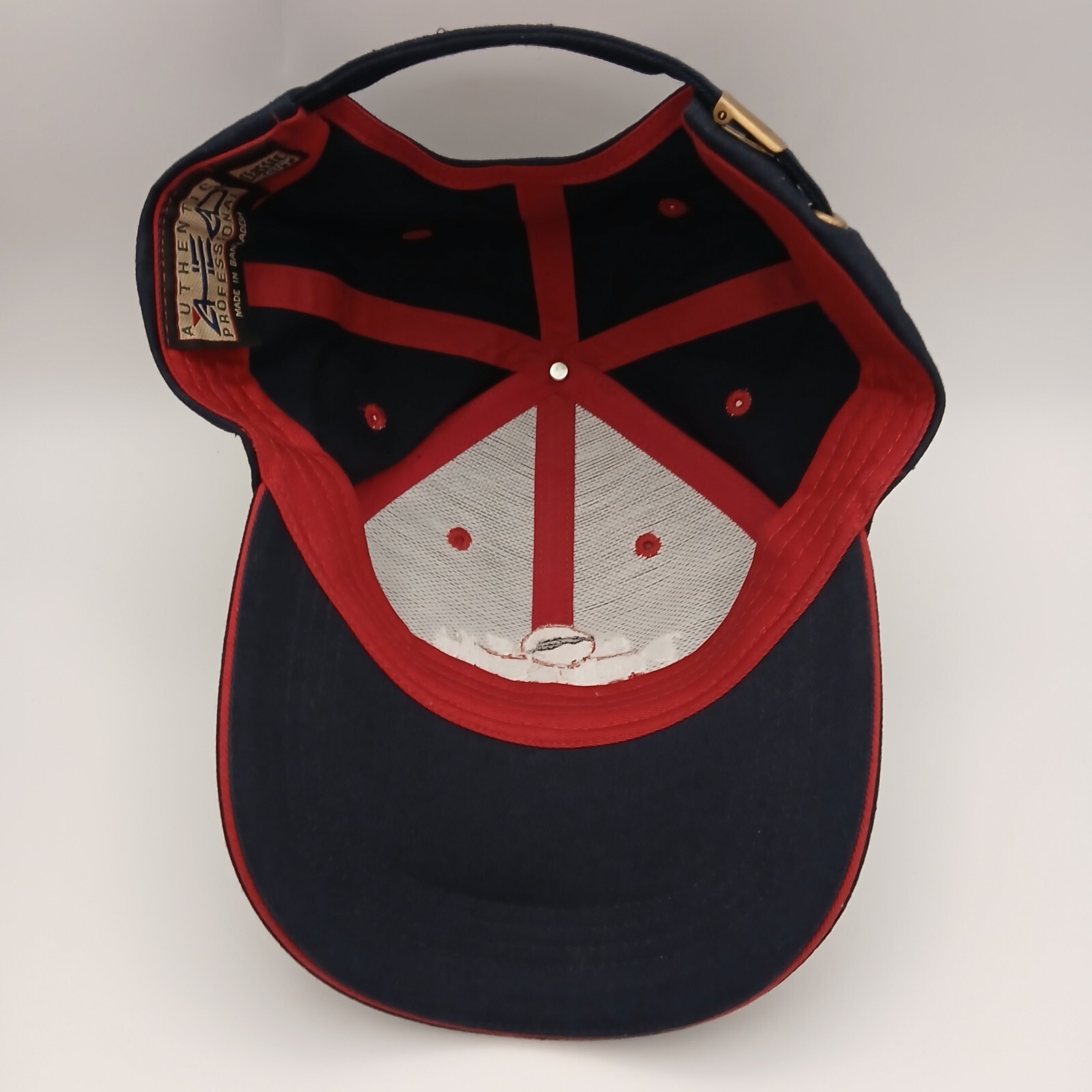 Dancing Rabbit Golf Club Hat Cap Ahead Strapback Navy Blue White Red Script Flag