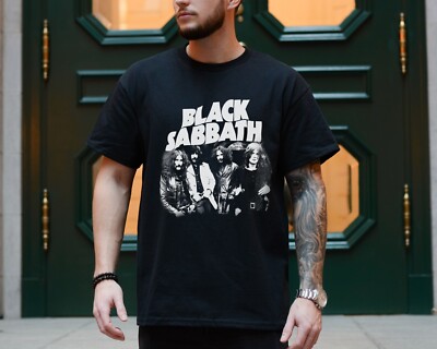 Black Sabbath T-Shirt English Rock Band on Vintage Black Comfort