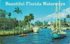 Beautiful Florida Waterways with Speedboat, Sailboat and Cabin Cruiser - Posted