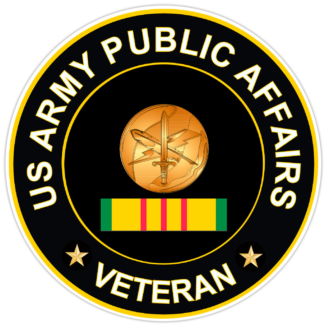 US Army Public Affairs Veteran Bumper Sticker Military Vinyl Soldier Decal 5"