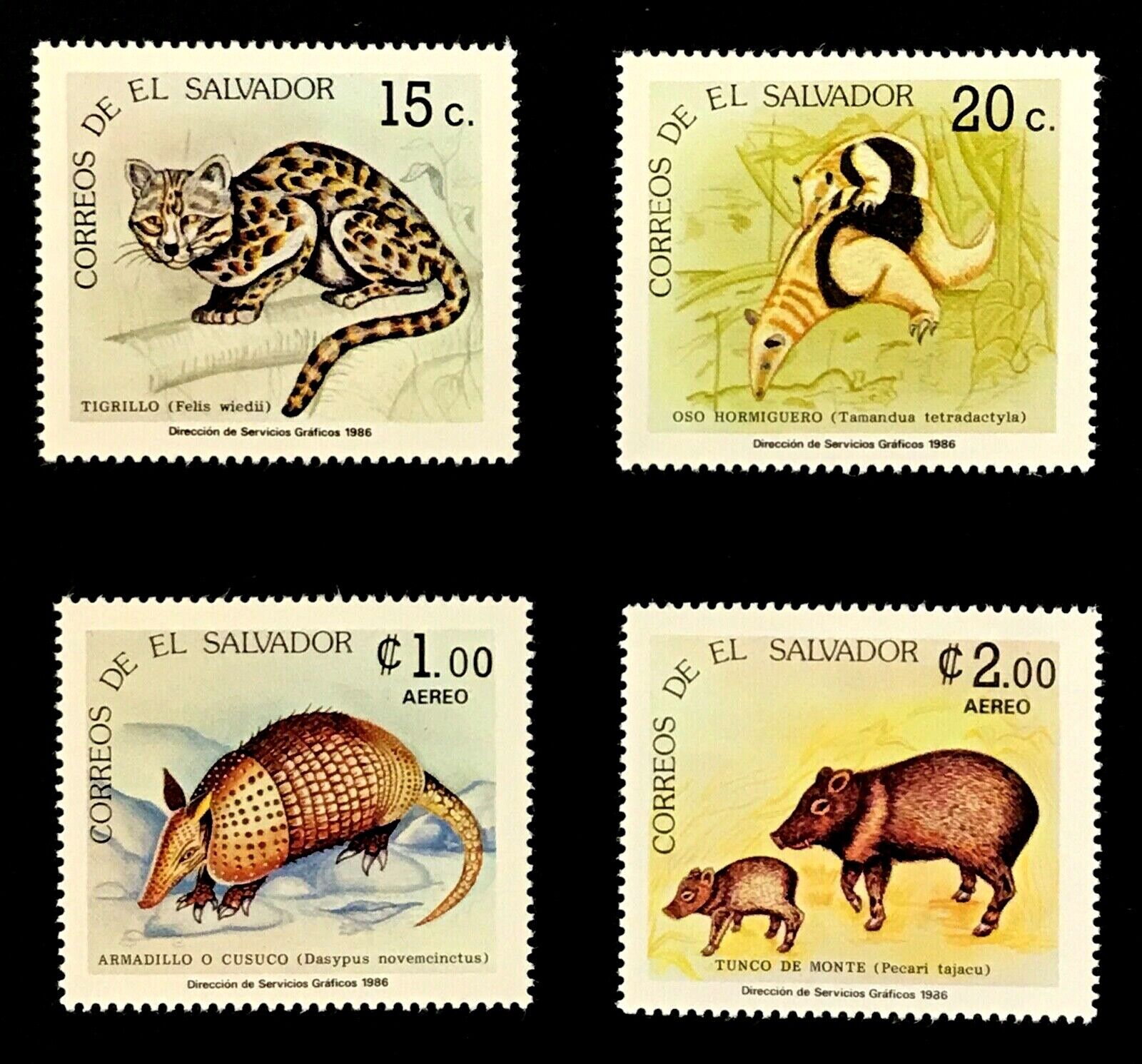 El Salvador #1091-4 Wild Animals - MNH | eBay