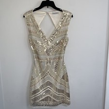 VVMCURVE Women's Sparkling Sequin Evening Sexy V Neck Dress