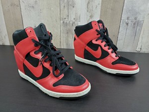 nike dunk sky hi red and black
