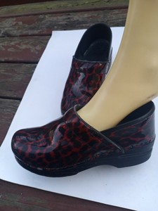 cheetah print nursing clogs