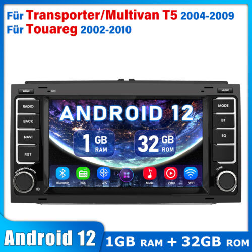 1+32G 7" Autoradio GPS Navi BT WIFI Für VW Transporter Multivan V 7E Touareg 7L  - Bild 1 von 11