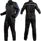 Combinaison Antipluie Doublure Etanche Motard Moto Nylon Bleu Reflechissant
