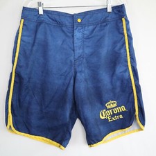 Corona Extra Shorts Mens 32 Swim Surf Beach Trunks Board Beer Blue