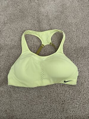 lime nike sports bra