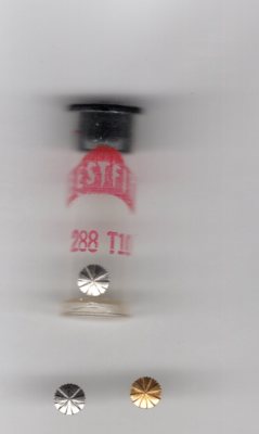 NOS WATCH CROWN for Pin Lever 5.3 mm Med TAP 10 GOLD or Silver tone Tone Btl 288