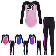 Girls Jumpsuit Competition Leotard Training Dancewear Biketard Costume Ballet