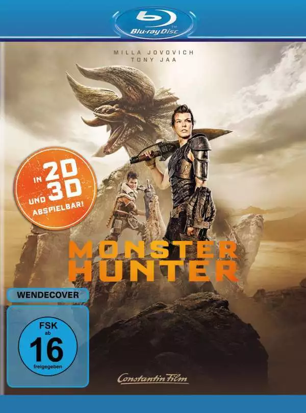 Monster Hunter (2020) 3D + 2D Blu-Ray NEW (German Package has English  Audio)