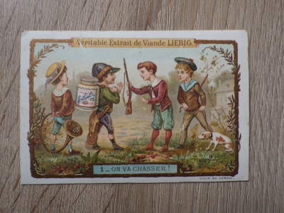 CHROMO TRADE CARD LIEBIG S 467 Wir werden jagen! (Let's go hunting) 