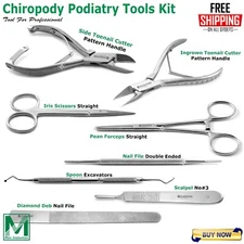 Professional Podiatry Kit Chiropody Ingrown Nail Clipper Manicure Pedicure Tools