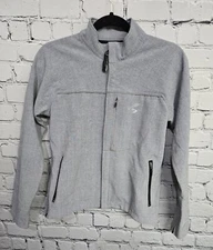 Showers Pass Jacket Womens S Gray Houndstooth Cycling Full Zip Portland Gorpcore