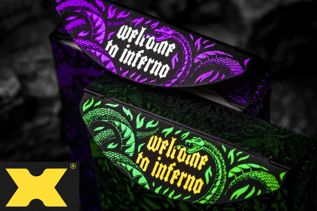 Inferno Emerald Blaze Playing Cards by Riffle Shuffle X Darkside
