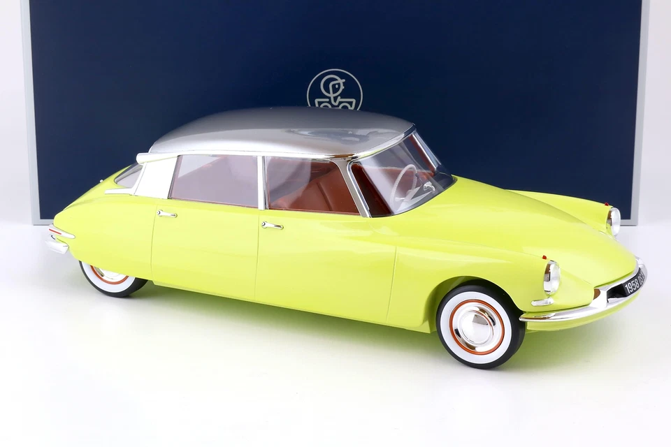1:12 NOREV Citroen DS 19 - 1958 Jaune Jonquille & Gris Triennale Alla 12156 - Immagine 2 di 4