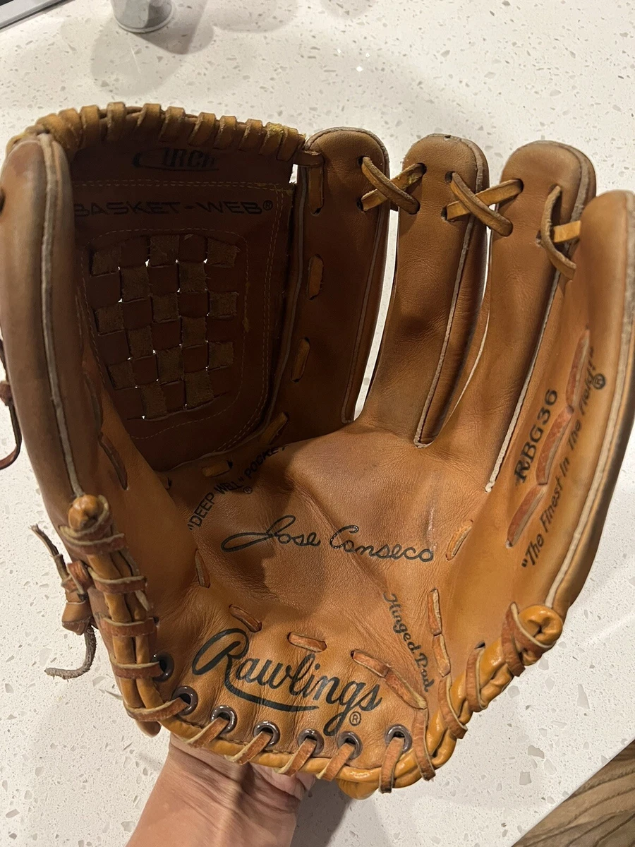 Rawlings RBG 36 Baseball Glove Jose Canseco 12 Right Hand Throw RHT
