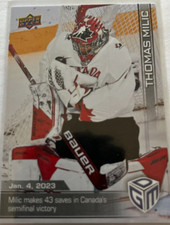THOMAS MILIC  #3 ...2023 GAME DATED MOMENTS...2023 WORLD JUNIOR CHAMPIONSHP GAME