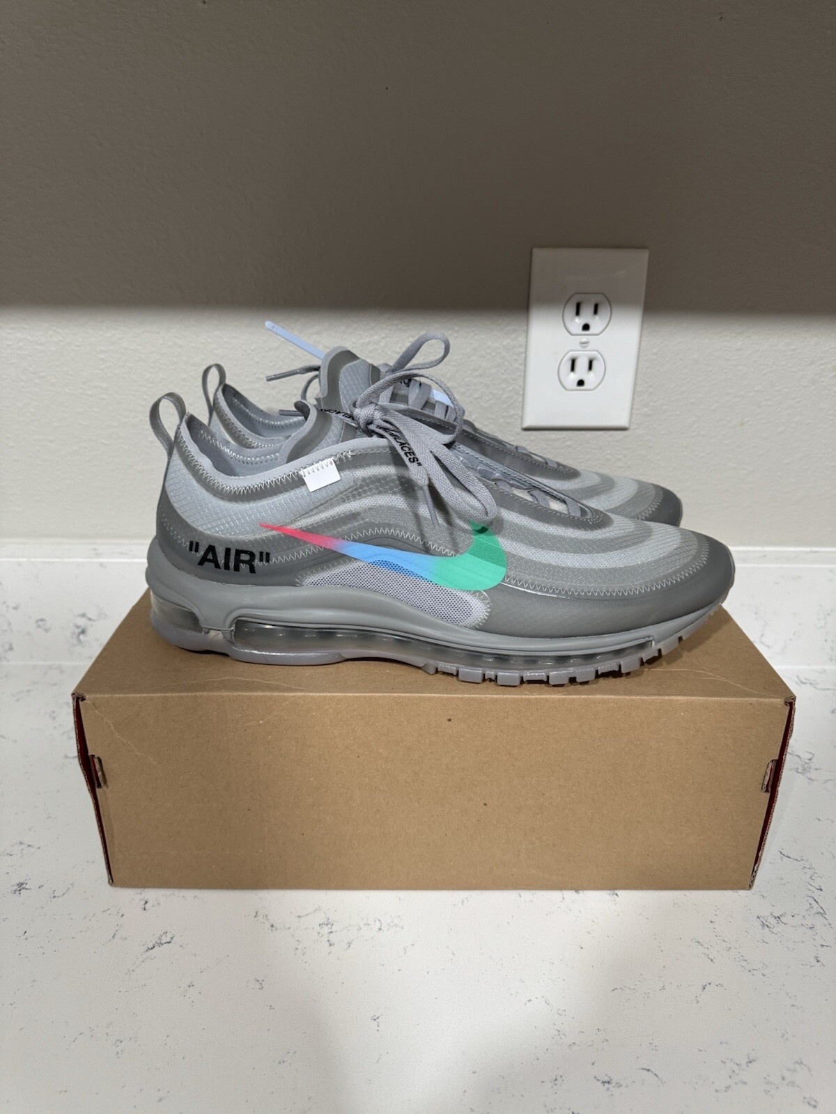 OFF WHITE X NIKE Nike The Ten: Off White x Air Max 97 Menta taglia 11 AJ4585 101