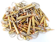 Super Variety Pack of 80 Bullet Key Rings Keychains - 11 Different Calibers 