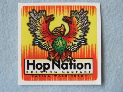 Bier Sammlersticker: Hop Nation Brewing Co ~ Yakima, Washington ~ Hop Eagle