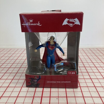 NIB 2016 Hallmark Dawn of Justice Superman Christmas Tree Ornament / Cake Topper