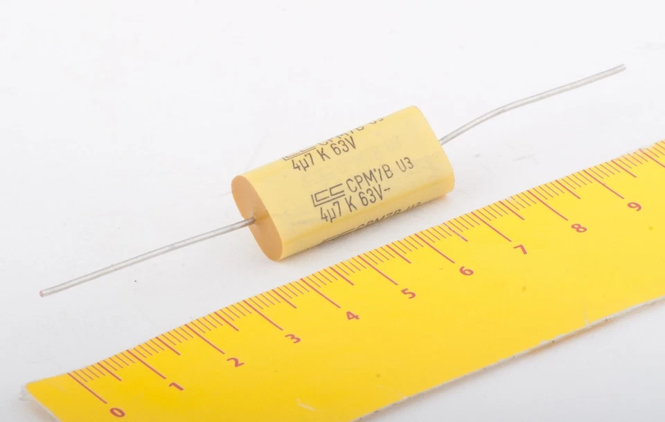 4.7 uF 63 V LOT OF 2 EFCO CPM7B U3 POLYPROPILENE CAPACITORS Foto 2 de 2