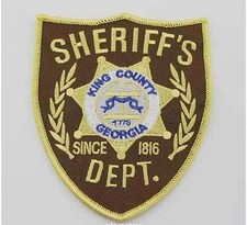 Departamento del Sheriff del Condado de Dead King parches Iron-on-two DISFRAZ ZOMBI