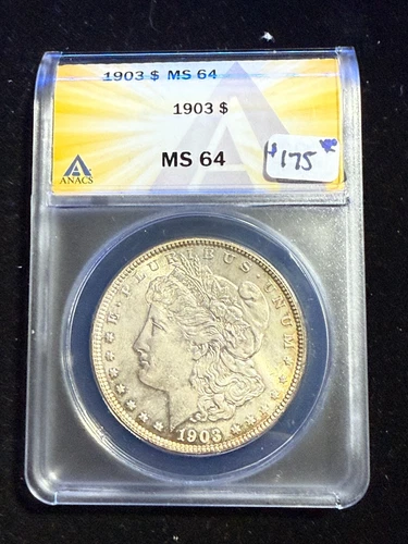 1903 MORGAN SILVER DOLLAR ANACS MS 64