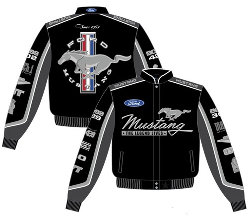 Ford Mustang Collage Mens Black Cotton 