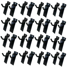 50 Pcs 1'' Black Slatwall Hook Hooks Retail Display Wire Metal Hanger 