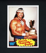 Jimmy Superfly Snuka 1985 Topps WWF (HOF) #6 NM-MT+