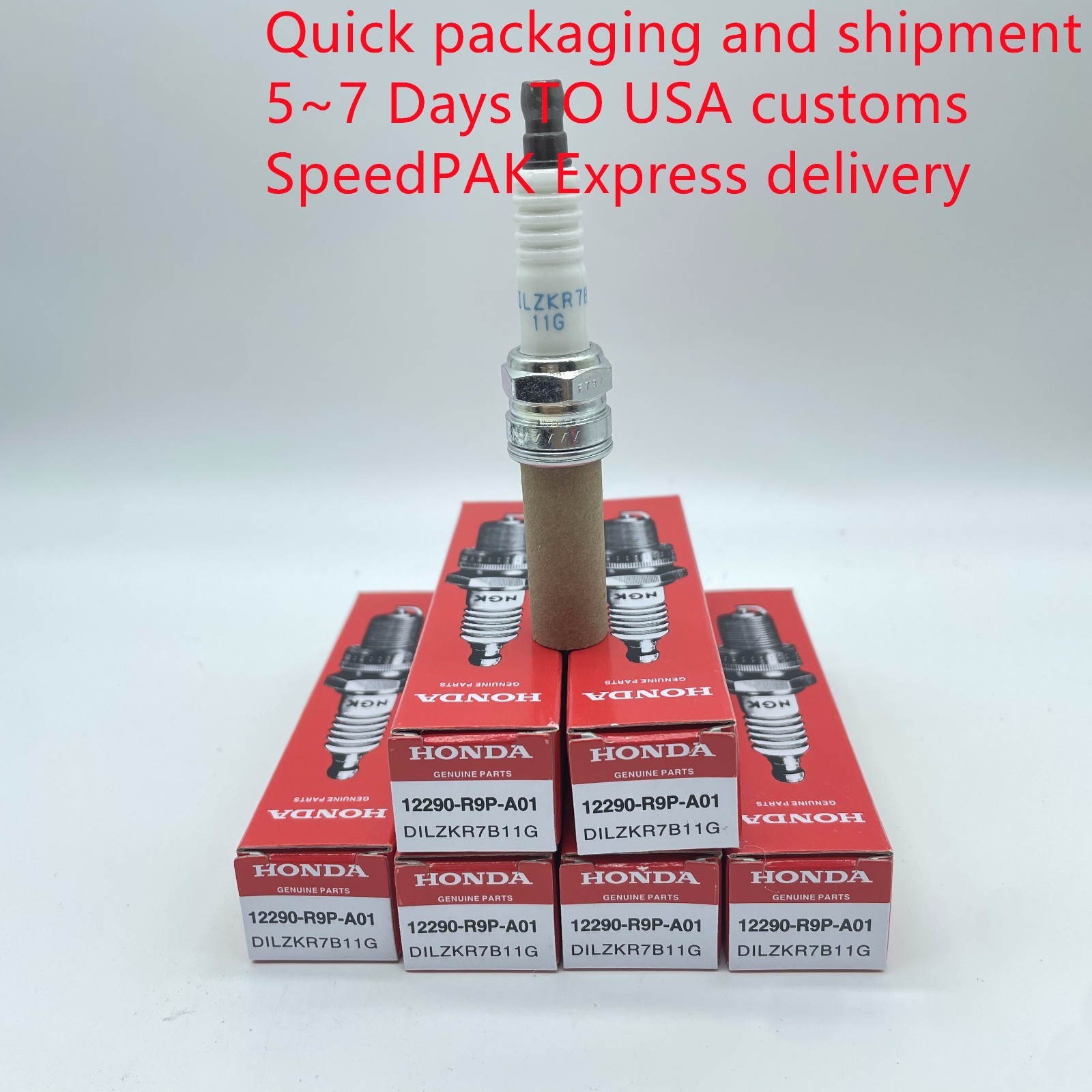 Set of 6 NGK 95350 12290-R9P-A01 Laser Iridium Spark Plugs DILZKR7B11G