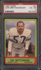 1963 Topps #31 Carl Brettschneider PSA 6  qu